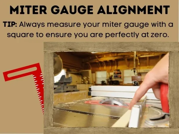 Miter Gauge Alignment is Best Measured with a Square